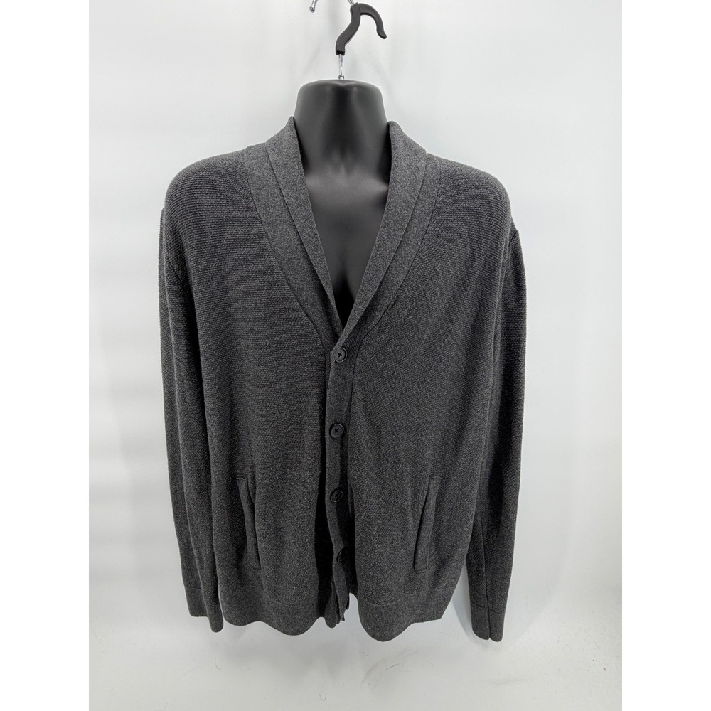 Claiborne Cardigan Sweater Womens‎ XXL Gray Shawl Collar Button Front - Picture 2 of 5